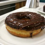 Fresh Double Chocolate Doughnut Dunkin with a chocolate glaze