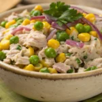 Matthew McConaughey’s famous tuna salad recipe featuring fresh ingredients like flaked tuna, celery, onions, and creamy dressing, served in a bowl.